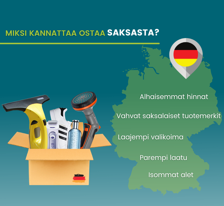 Saksalaisista verkkokaupoista ostaminen kannattaa!