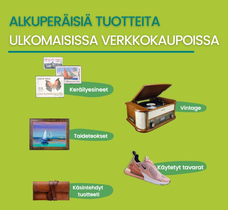 Laaja valikoima käytettyjä, antiikkisia, käsintehtyjä ja muita uniikkeja esineitä!