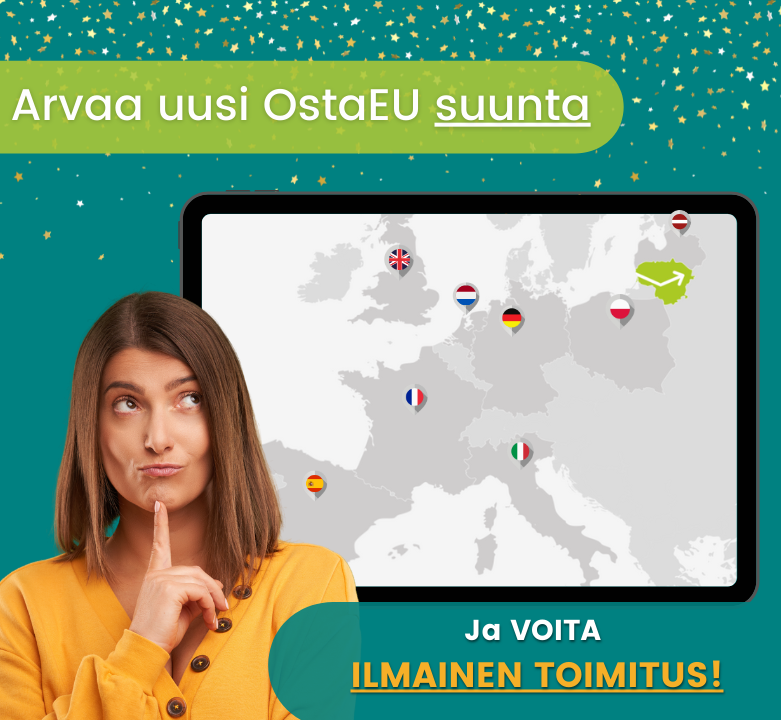 Arvaa uusi OstaEU suunta ja VOITA ILMAINEN TOIMITUS!