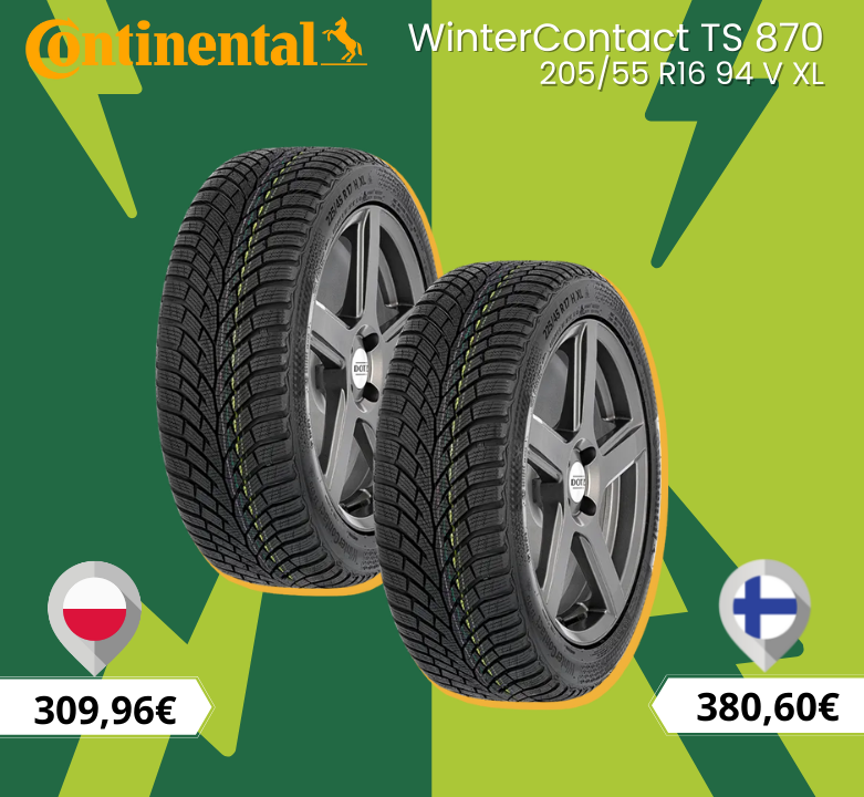 Tarkista CONTINENTAL-renkaiden hinnat ja säästä!