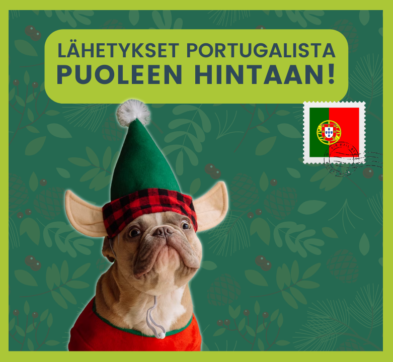 Vuoden loppuun asti - 50% alennus pakettien toimituksesta Portugalista