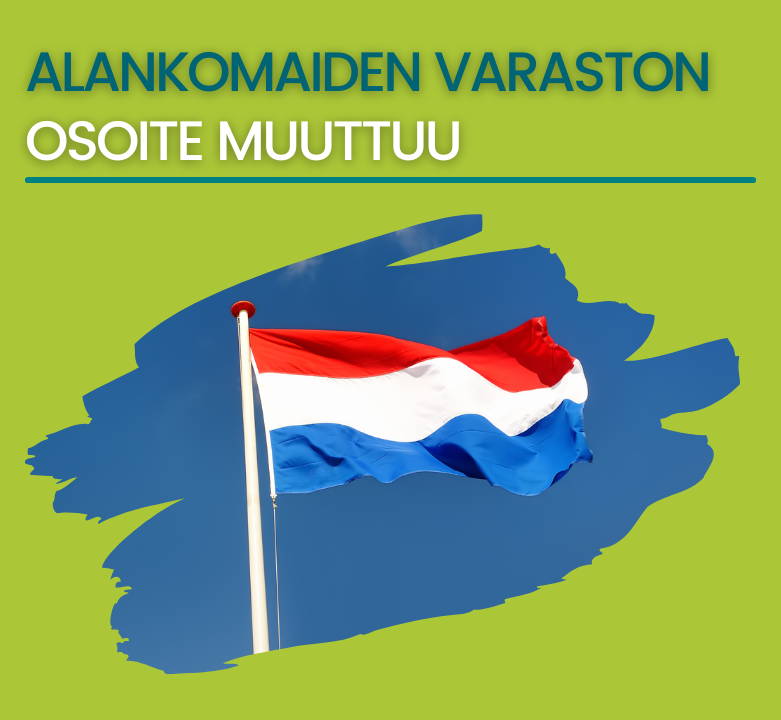 23. tammikuuta alkaen Alankomaiden varaston osoite muuttuu