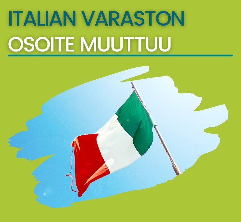 30. tammikuuta alkaen Italian varaston osoite muuttuu