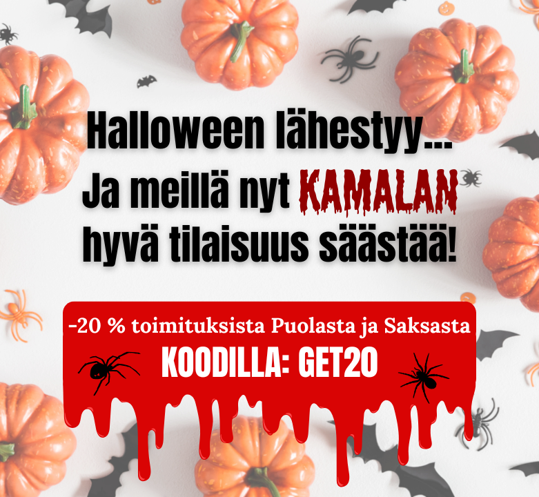 Pelottavan hyvä tilaisuus säästää ennen Halloweenia! 👻🕸️🎃