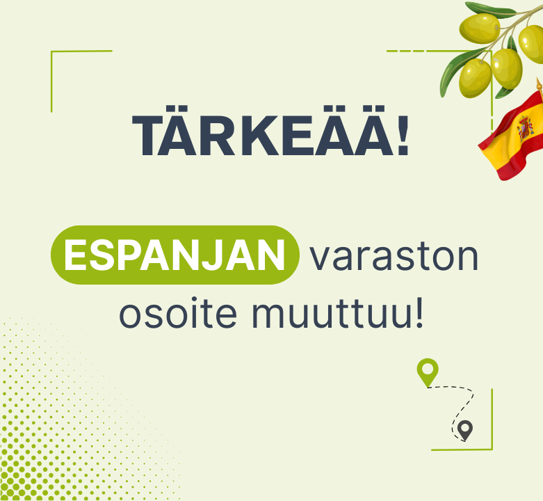 Espanjan varaston osoite on muuttumassa
