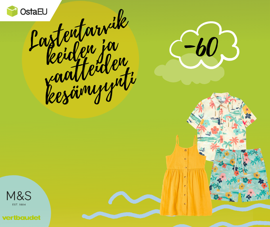 Lastentarvikkeiden ja vaatteiden kesämyynti