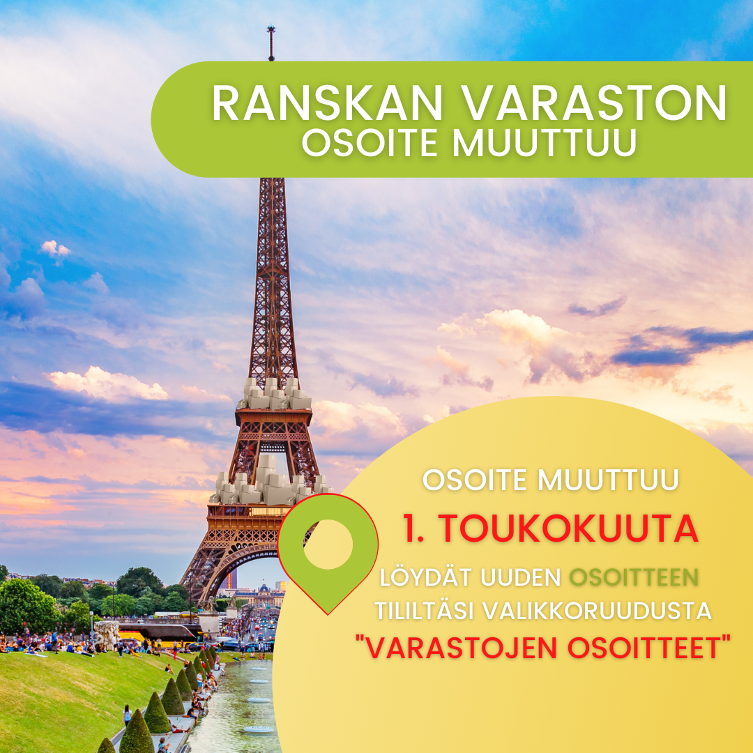 Ranskan varaston osoite muuttuu!